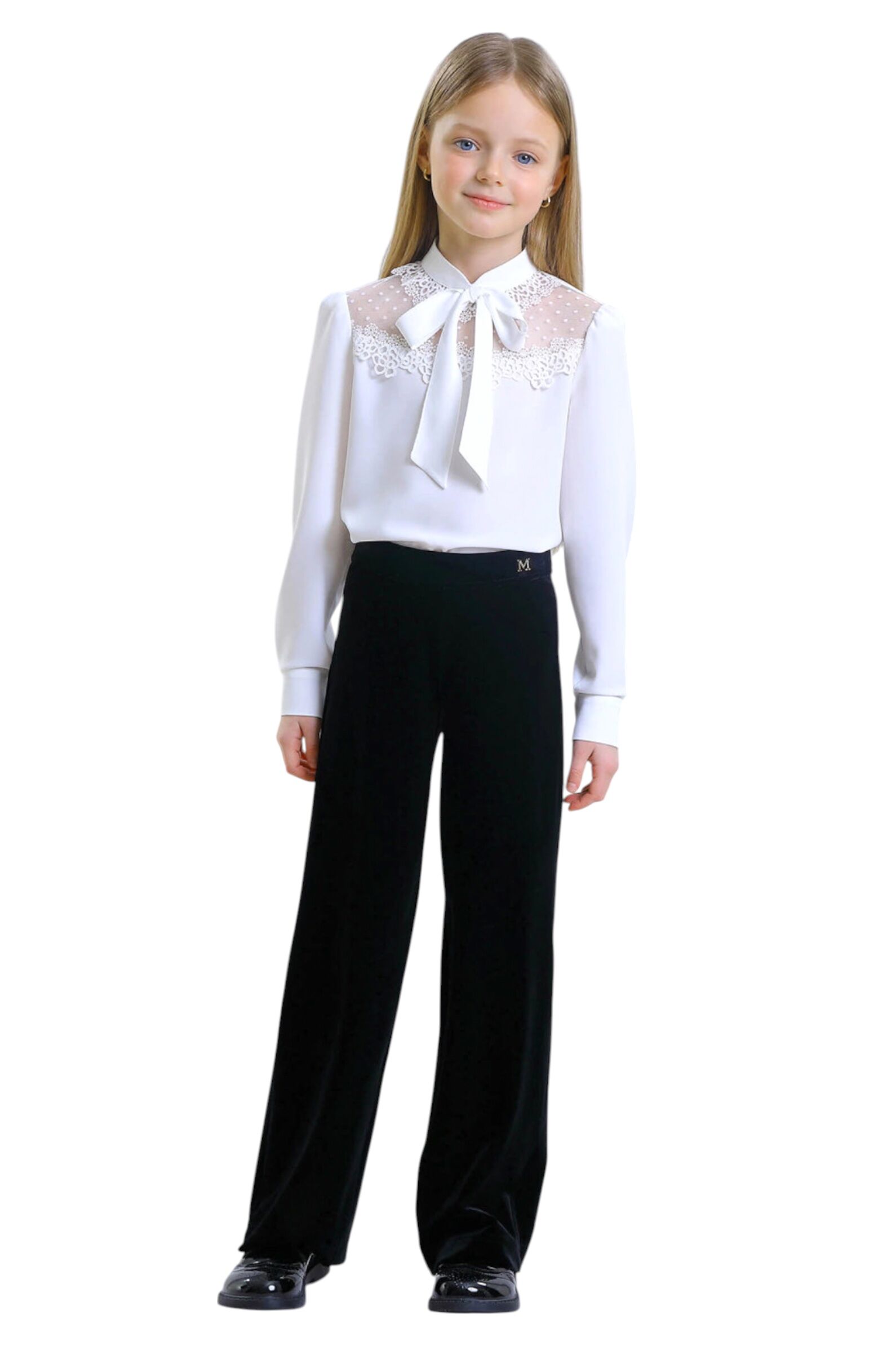 Блуза дев. АРТ.2866-525-ВПБЛ,мол,па