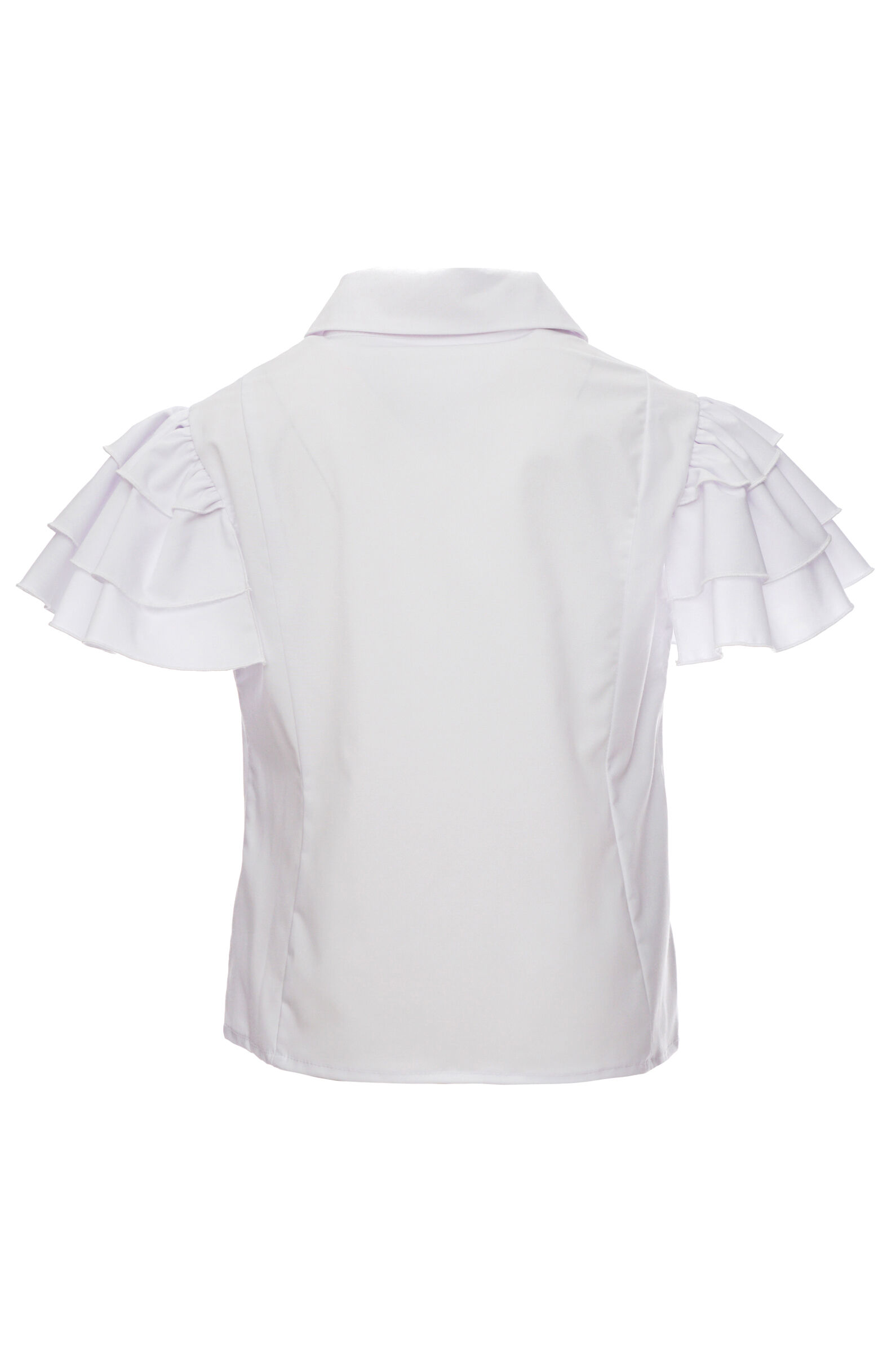 Блуза дев. АРТ.LC24G-BL-2C,бел,хл-пэ-эл