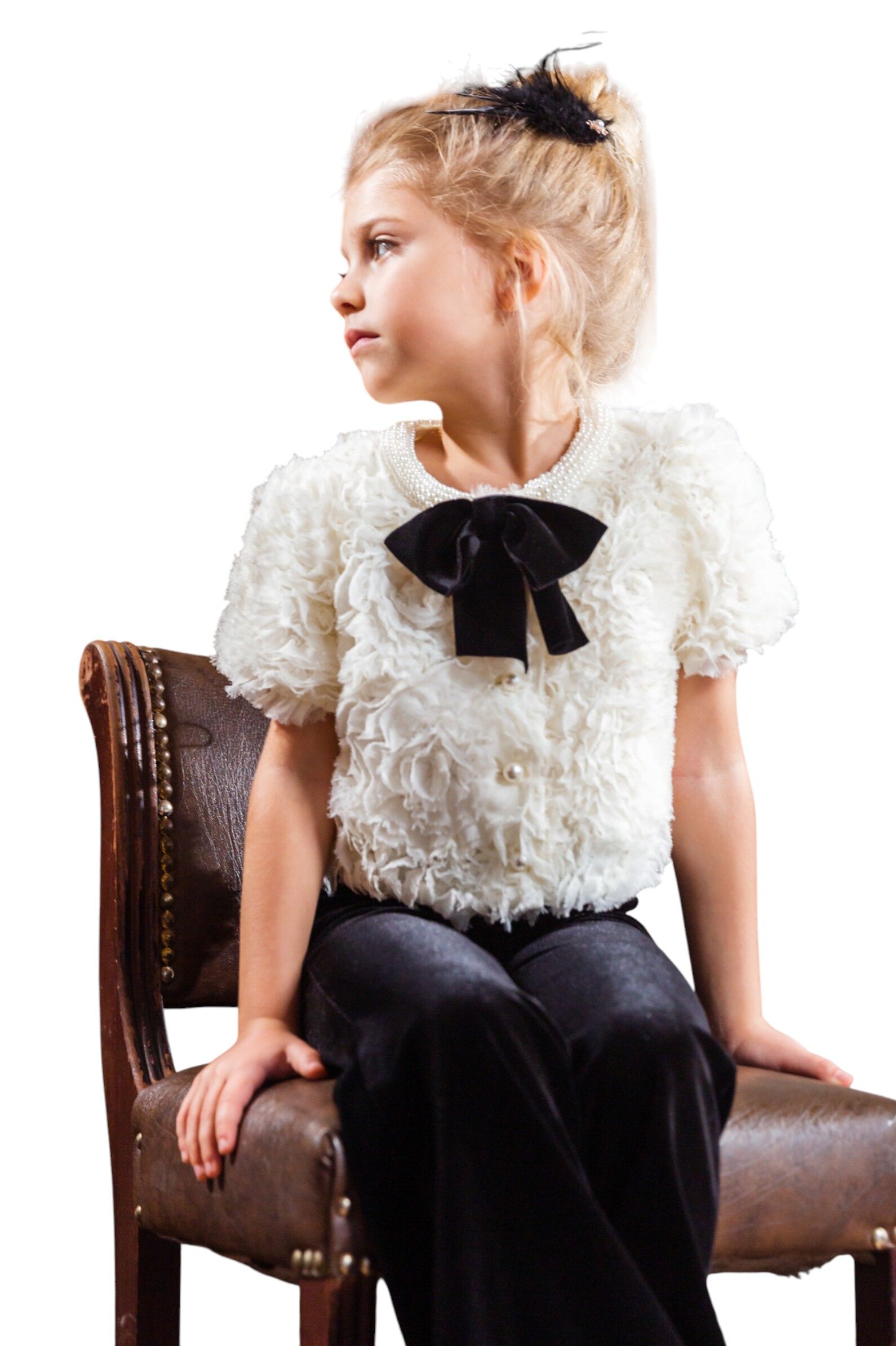 Брюки дев. АРТ.2878/1-126-ТСБ,чер,пэ-эл