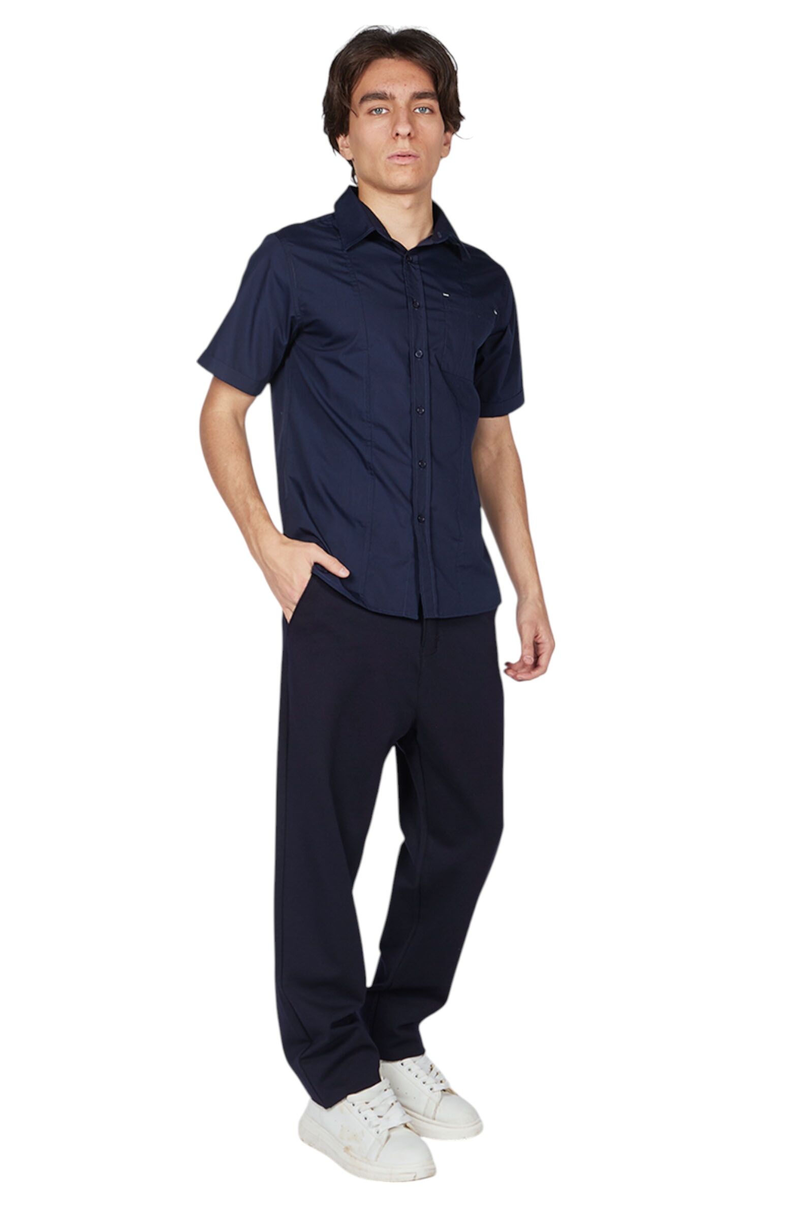 Брюки мал. АРТ.B-TR35265,син,вис-па-эл