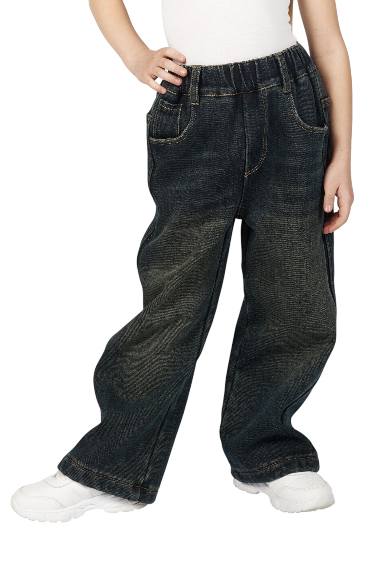 Джинсы дев. АРТ.G-JN25504,син,хл