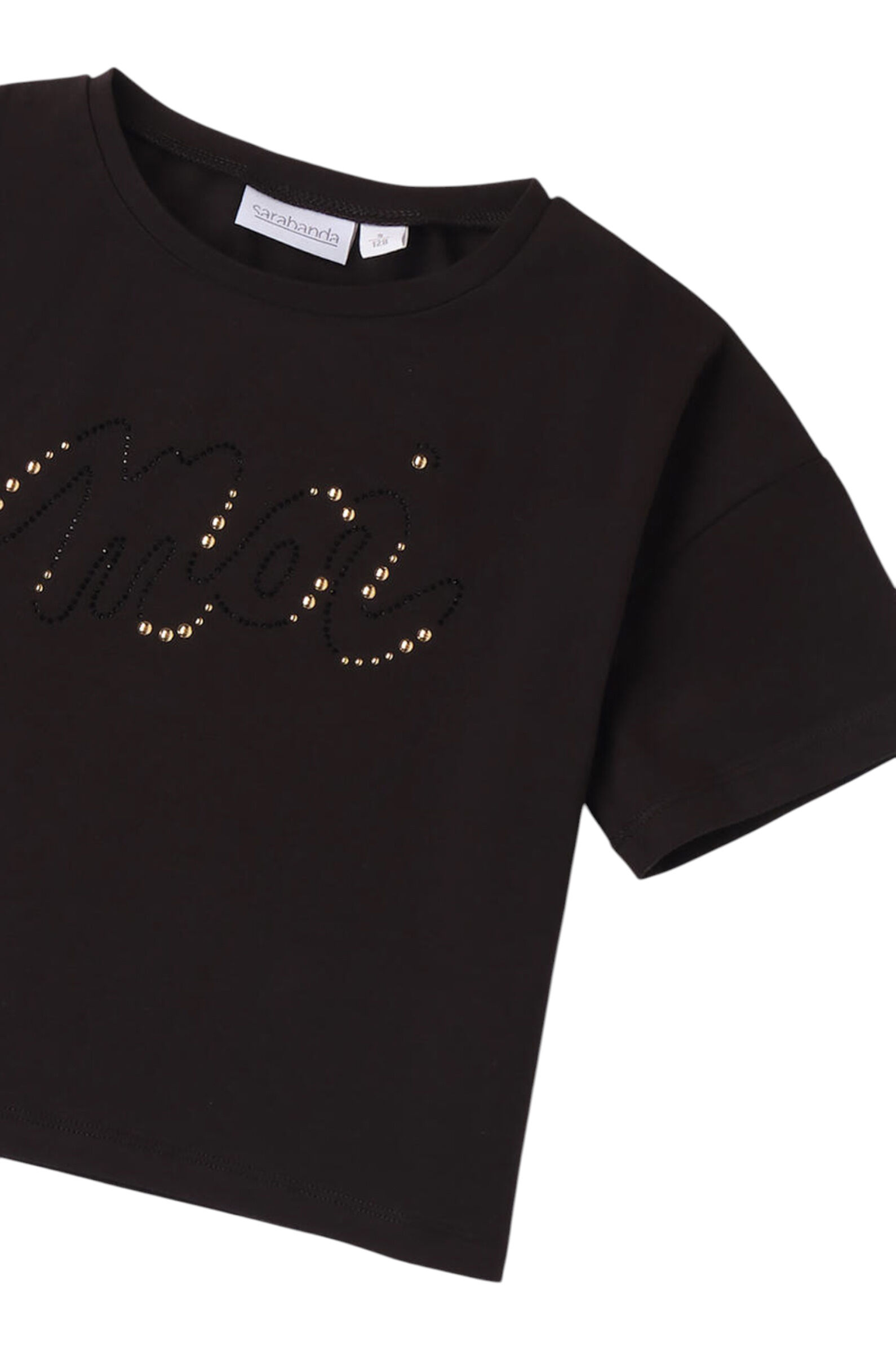 Футболка дев. АРТ.0.B523.00,чер,хл-эл