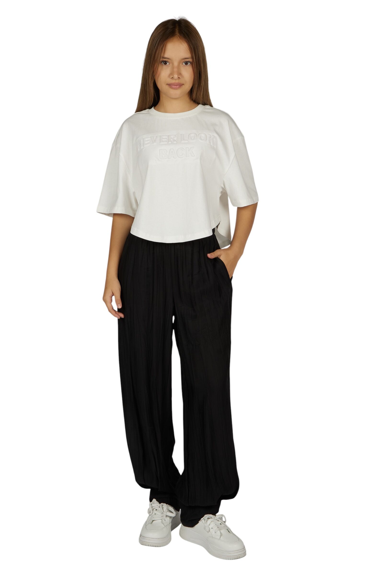 Футболка дев. АРТ.G-TS26009,бел,хл