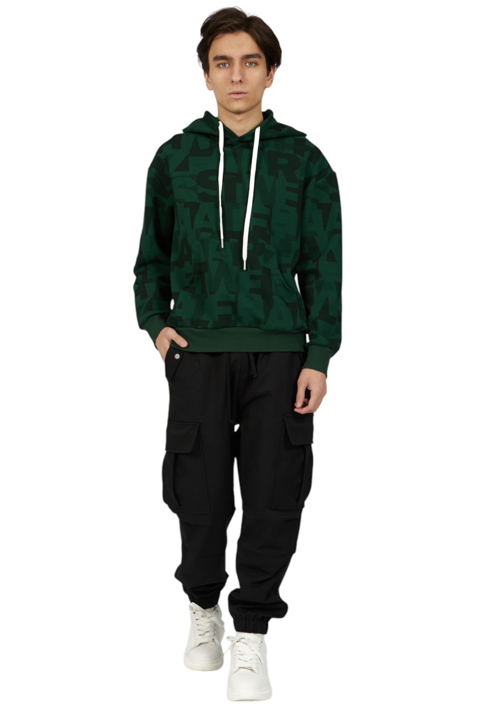 Худи мал. АРТ.B-HD34705,зел,хл-пэ