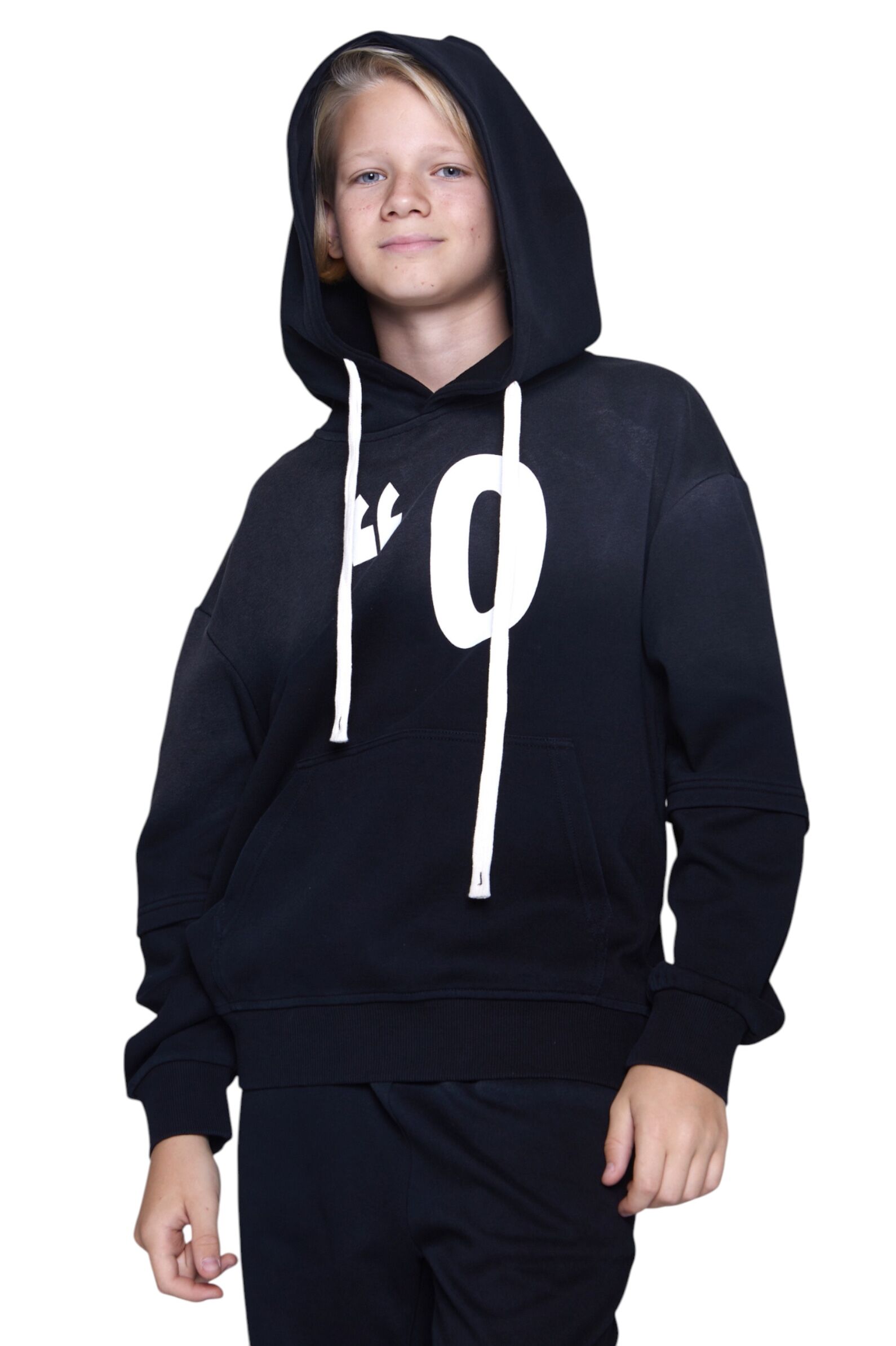 Худи АРТ.B-HD35106,сер-бел,хл-пэ