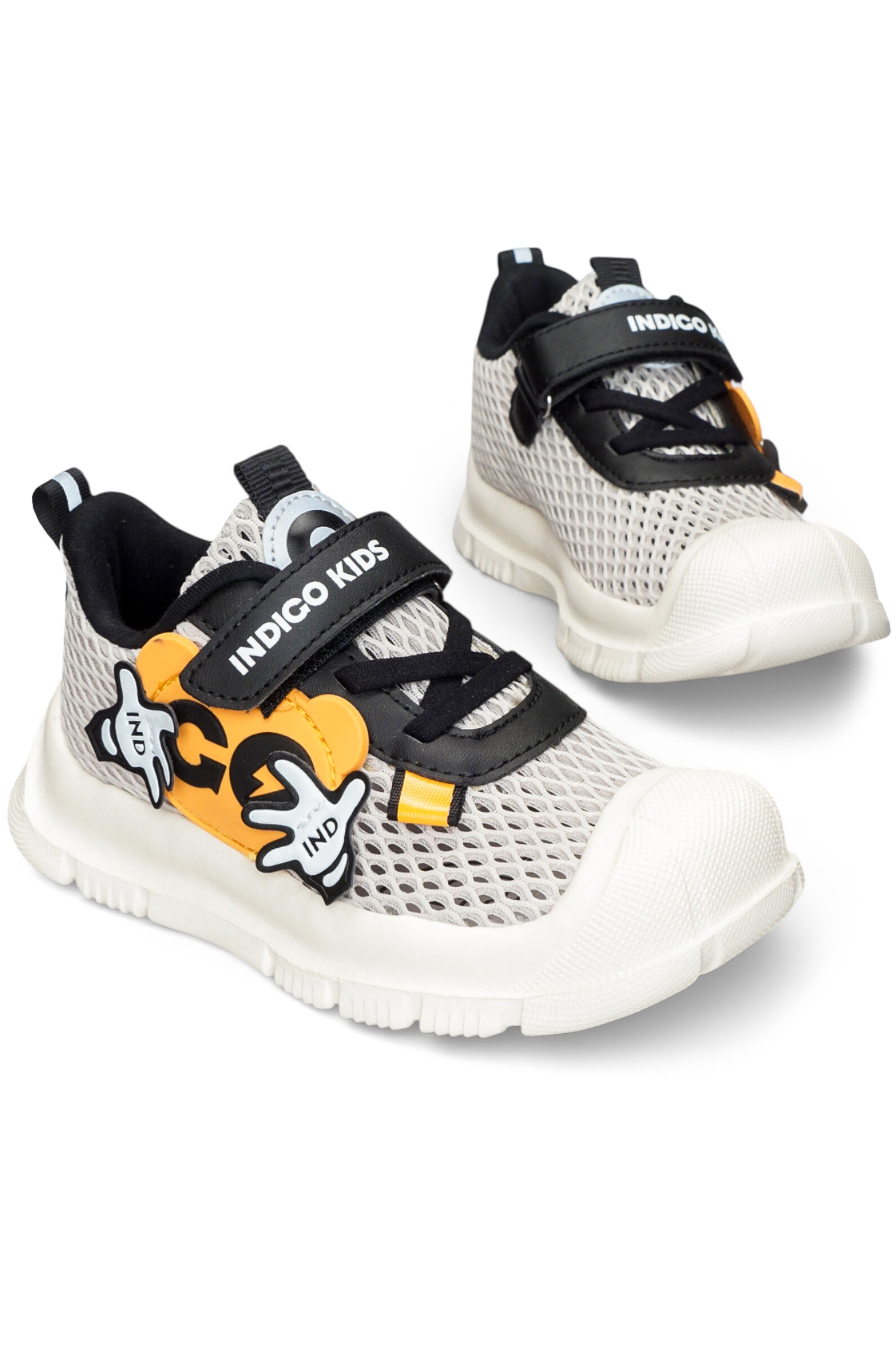 Кроссовки мал. АРТ.106-050B2,беж-чер,тек-и.к/тек