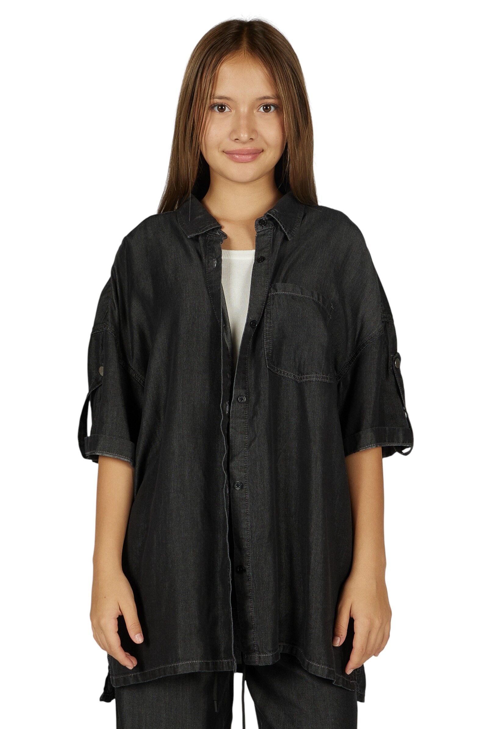 Рубашка АРТ.G-SH26096,чер,тенсель