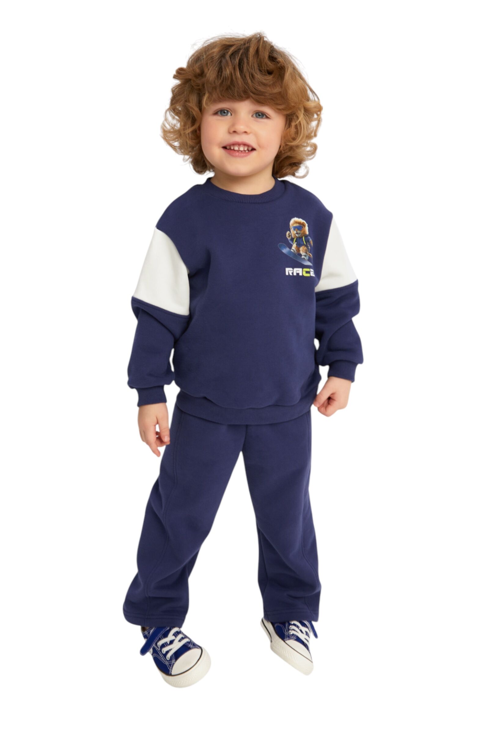 Свитшот мал. АРТ.252039,син-мол,хл-пэ