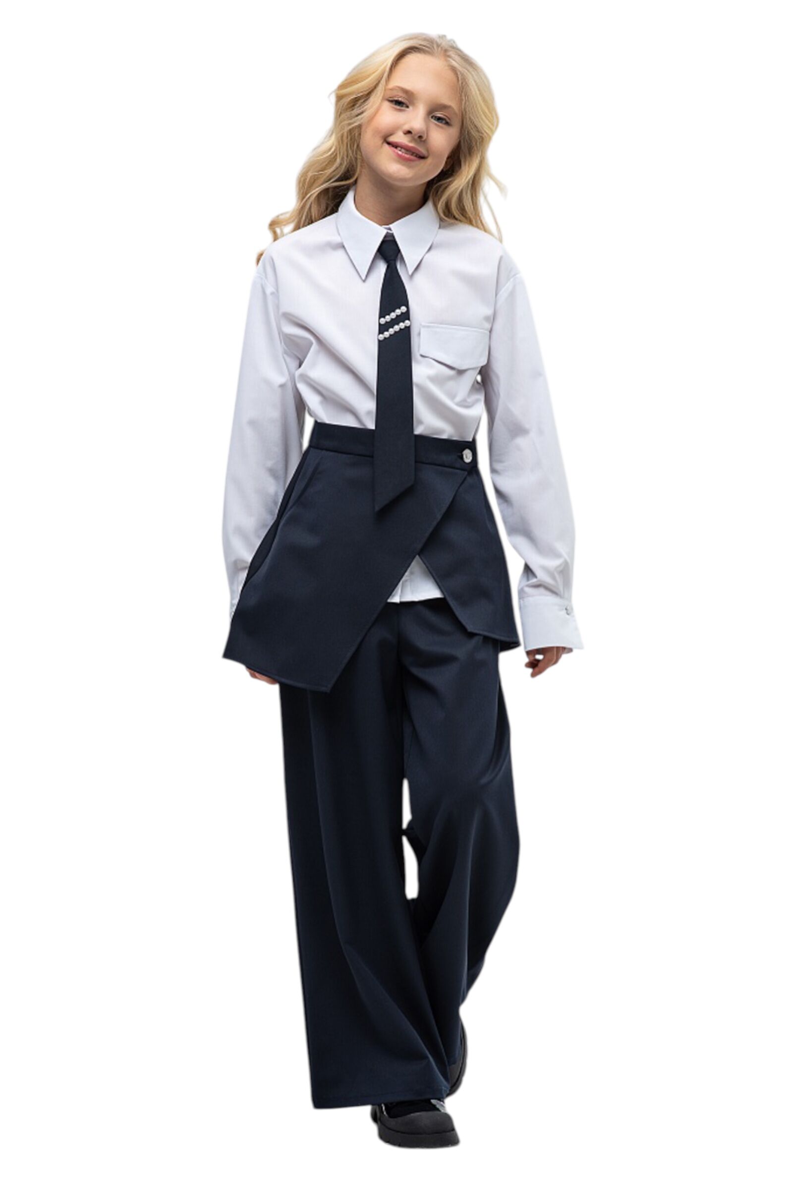 Юбка-пояс дев. АРТ.0347,син,пэ-вис