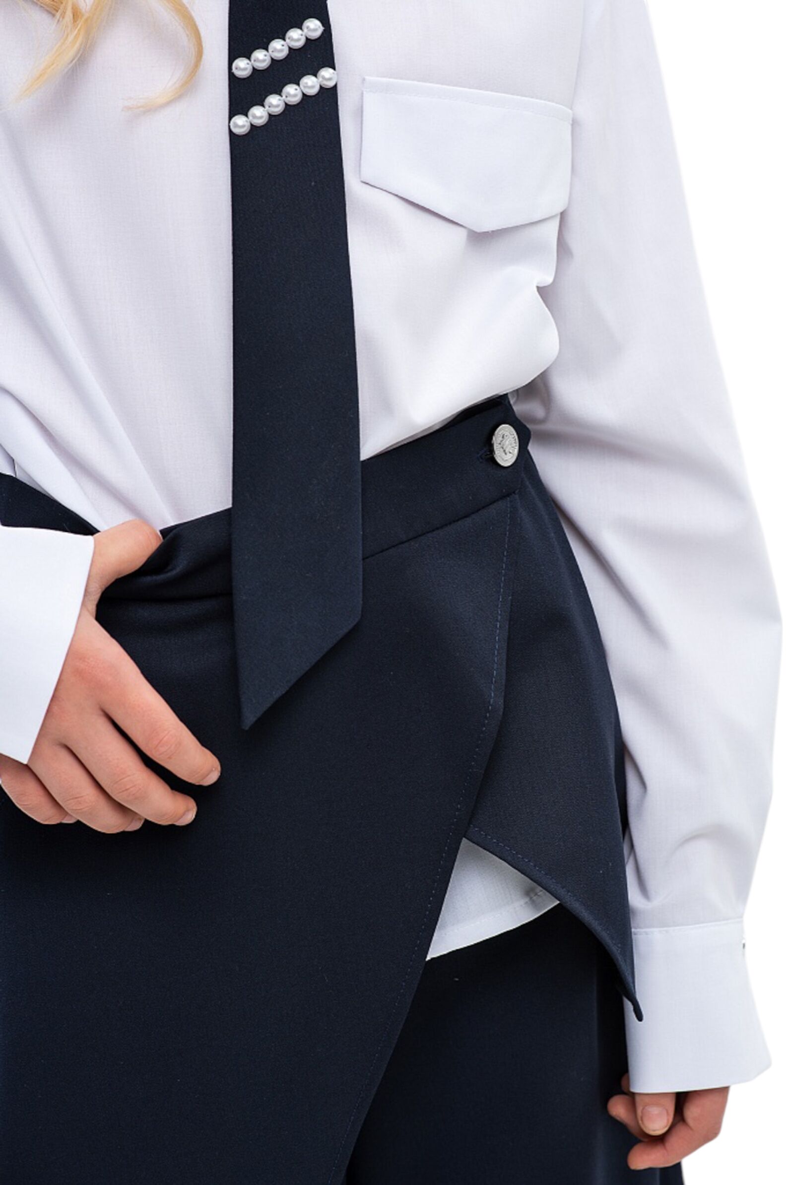 Юбка-пояс дев. АРТ.0347,син,пэ-вис