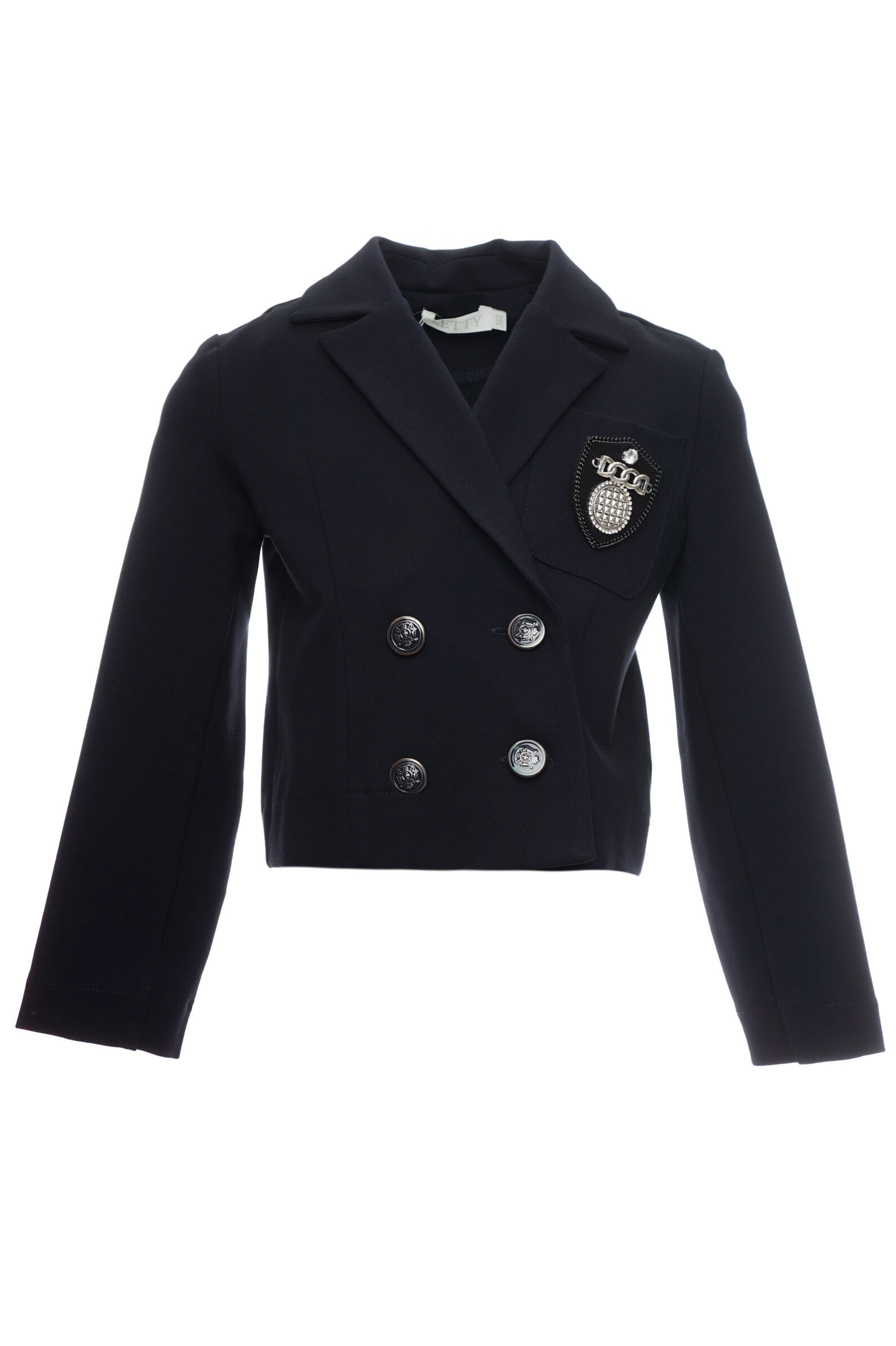 Жакет дев. АРТ.LC24G-JAC-2-023,син,вис-нейл-спан